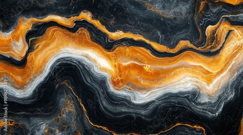 Intricate wave-patterned stone design showcasing rich colors and textures in ...