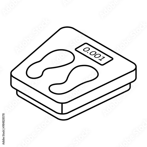 An icon design of weight scale 