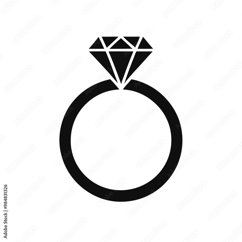 a wedding ring or diamond ring vector silhouette, isolated white background, a wedding ring or diamond ring vector silhouette, isolated white background,