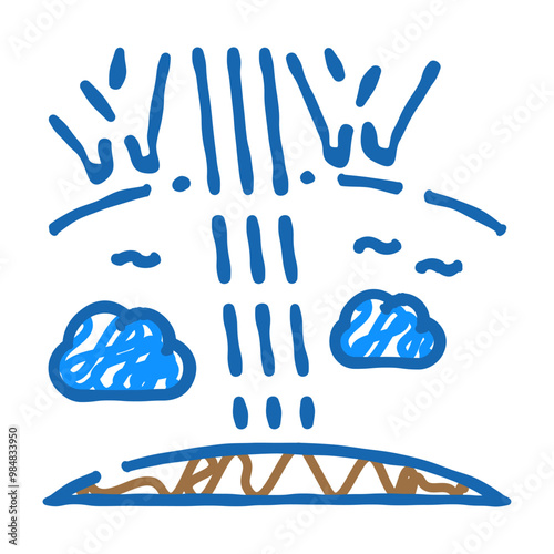ozone holes disaster doodle icon sketch vector. ozone holes disaster sign. isolated symbol illustration