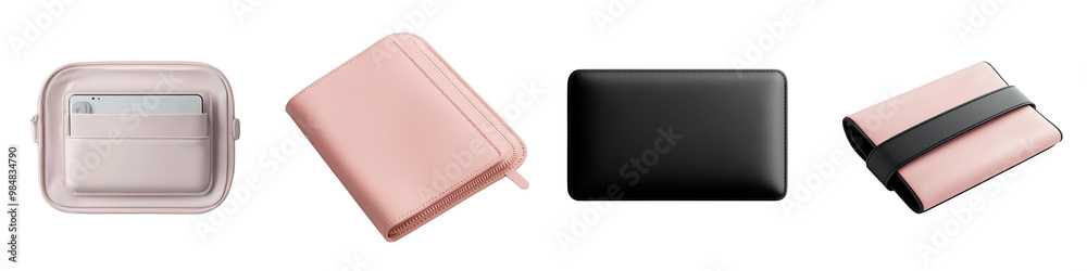 A collection of stylish, modern wallets in various colors and designs, showcasing practicality and elegance for everyday use. A collection of stylish, modern wallets in various colors and designs, showcasing practicality and elegance for everyday use.
