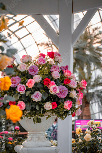 Wallpaper Mural flowers in a pot in a garden Torontodigital.ca