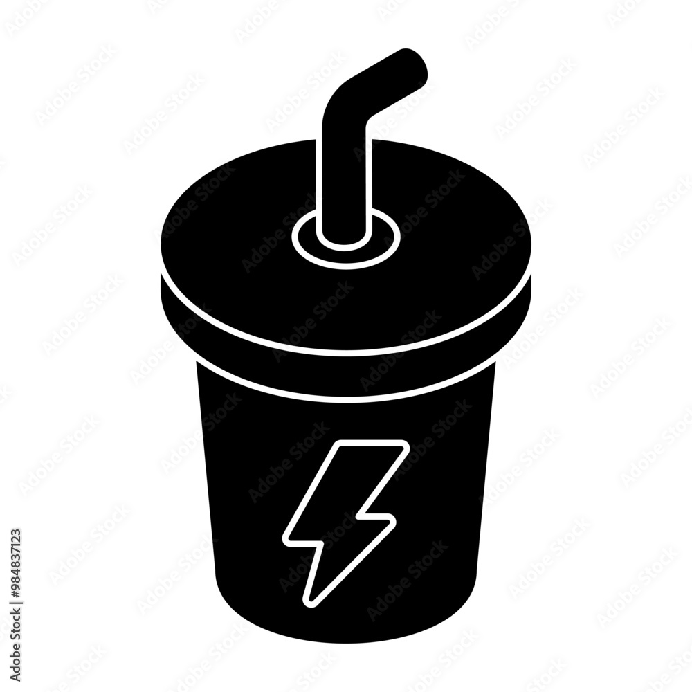 An editable design icon of energy drink An editable design icon of energy drink