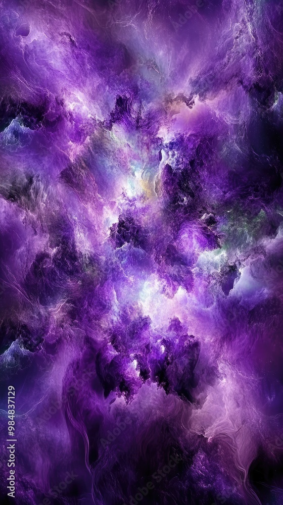 Fototapeta premium gradient background resembling deep space and galaxy, vertical wallpaper 
