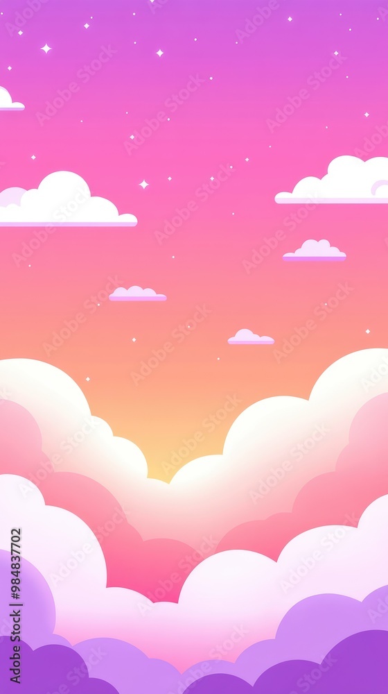 Dreamy Gradient Sky with Pink and Purple Clouds, vertical wallpaper
Dreamy Gradient Sky with Pink and Purple Clouds, vertical wallpaper
