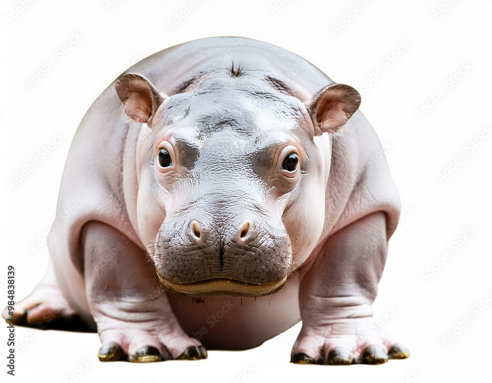 Naklejka premium Chubby Baby Hippo