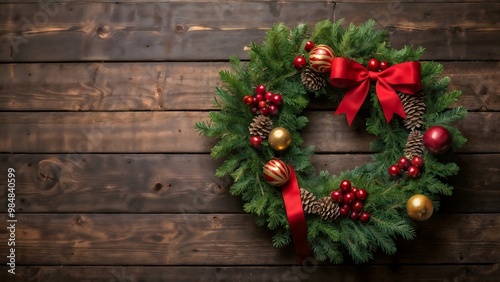 Season's Spirit: A Beautifully Decorated Christmas Wreath