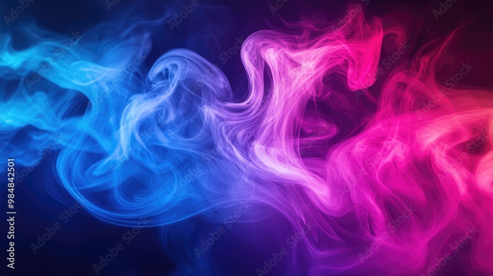 A dramatic swirl of colorful smoke in vibrant hues of pink, blue, and purple, creating an artistic and ethereal effect against a dark background. A dramatic swirl of colorful smoke in vibrant hues of pink, blue, and purple, creating an artistic and ethereal effect against a dark background.