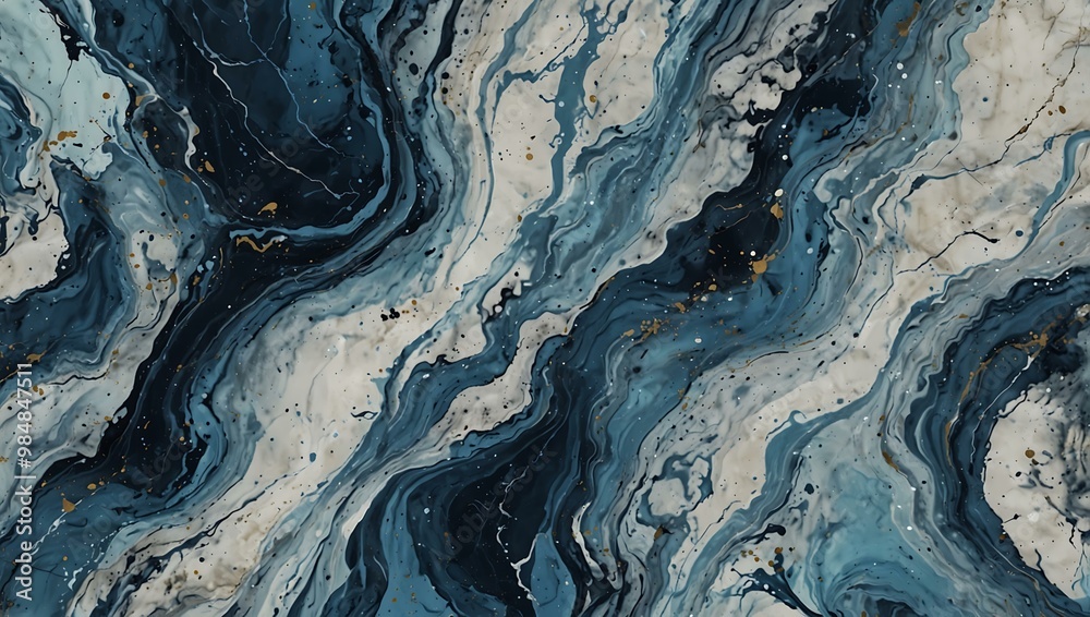 Marble abstract background in blue and white tones Marble abstract background in blue and white tones
