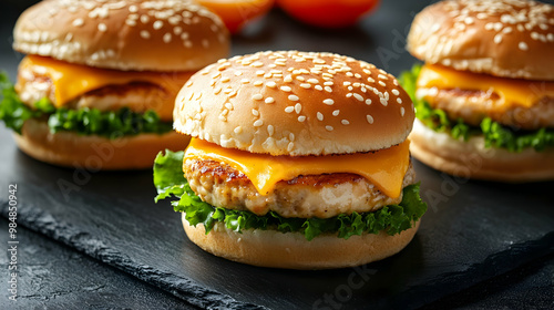 hamburger on a plate