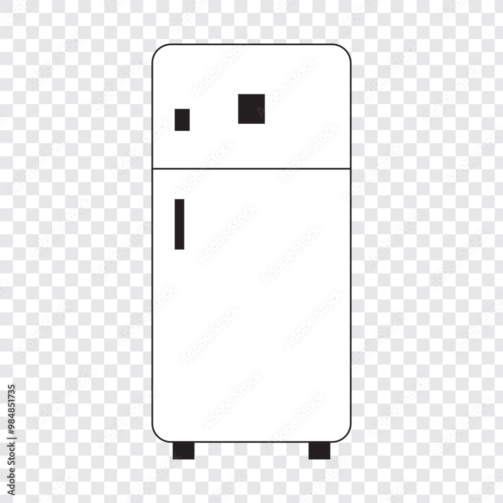 Fridge refrigerator icon in flat style. Freezer container vector illustration on transparent isolated background. Fridge business concept. EPS 10. Fridge refrigerator icon in flat style. Freezer container vector illustration on transparent isolated background. Fridge business concept. EPS 10.