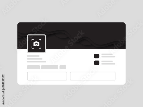 LinkedIn banner mockup LinkedIn profile page presentation flat abstract banner template