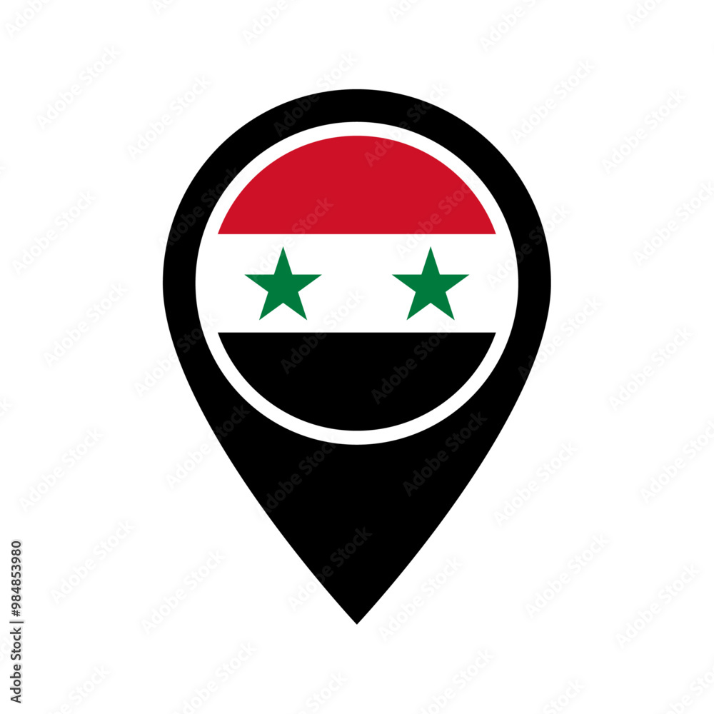 Syria flag location icon Syria flag location icon