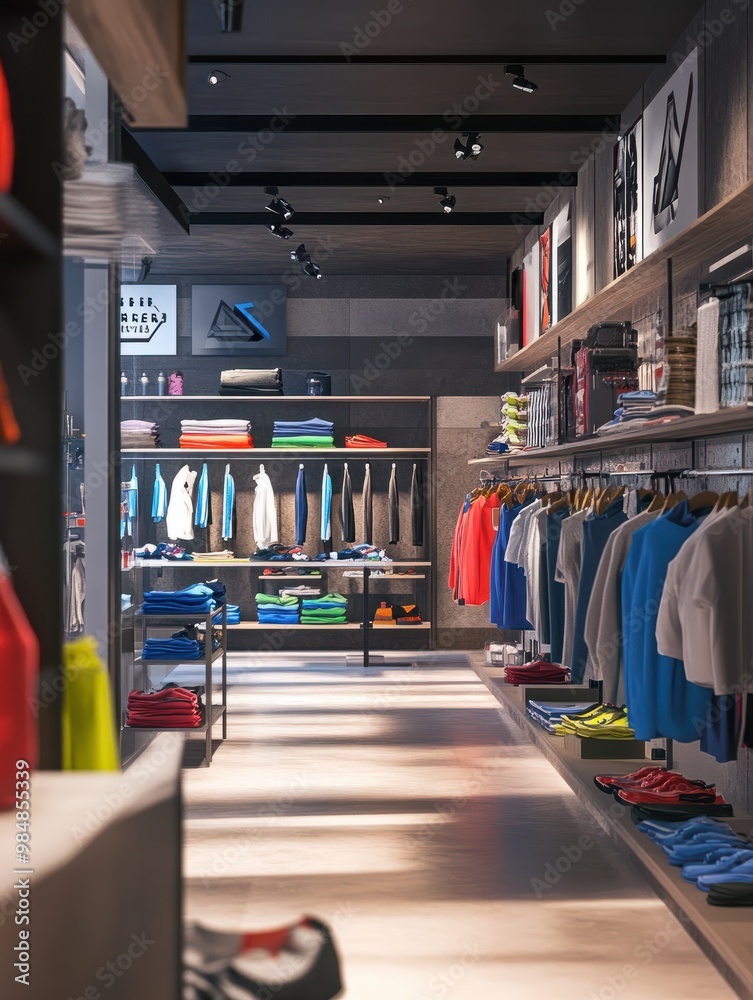 Sport clothes store in shopping mall Sport clothes store in shopping mall