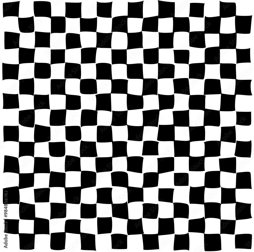 Fototapeta premium Psychedelic checkerboard pattern