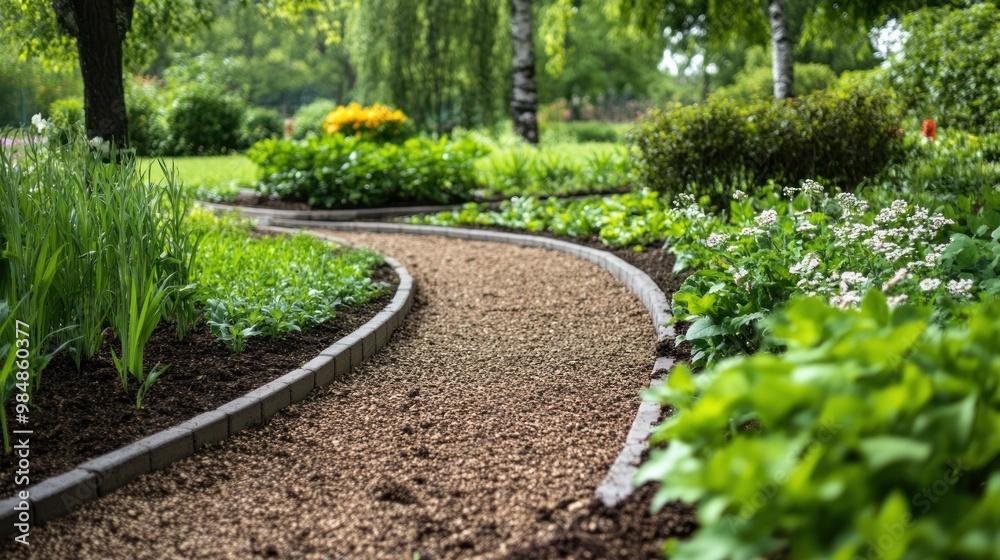 Fototapeta premium Curving Garden Path