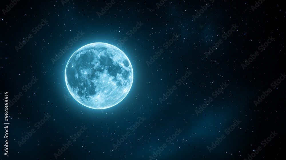 Celestial Serenity captures the ethereal beauty of a full moon bathed in starlight, symbolizing peace, tranquility, mystery, and the cosmic dance of celestial bodies. Celestial Serenity captures the ethereal beauty of a full moon bathed in starlight, symbolizing peace, tranquility, mystery, and the cosmic dance of celestial bodies.