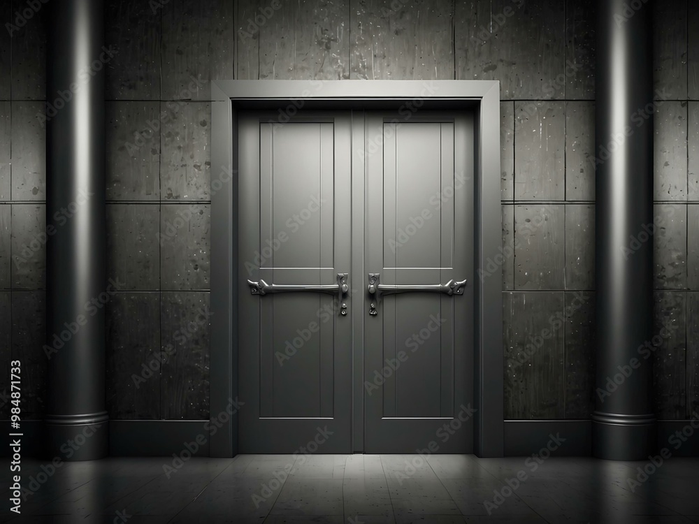 Simple door icon, representing entry and exit, for design use. Simple door icon, representing entry and exit, for design use.