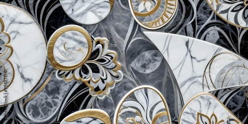 Wallpaper Mural  A modern abstract pattern with curved shapes Torontodigital.ca