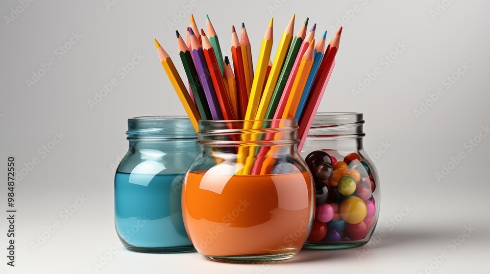 Obraz premium school stationery isolated on white background.