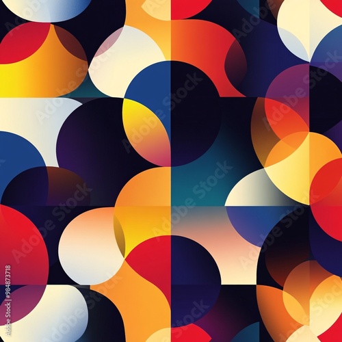 Colorful geometric abstract pattern design