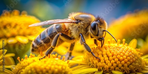 A Busy Bee's Golden Delight...