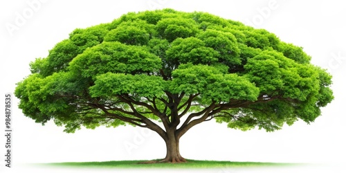 A Lush Green Tree Isolated ...