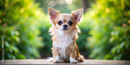 A Small Chihuahua Sitting i...