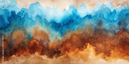Abstract Watercolor Landsca...