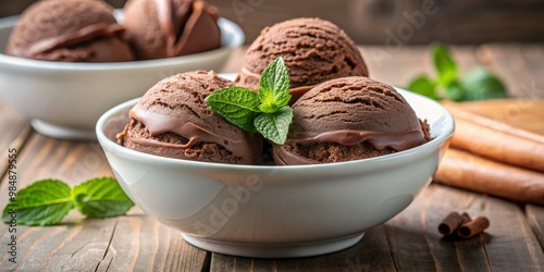 Chocolate Ice Cream Scoops ...