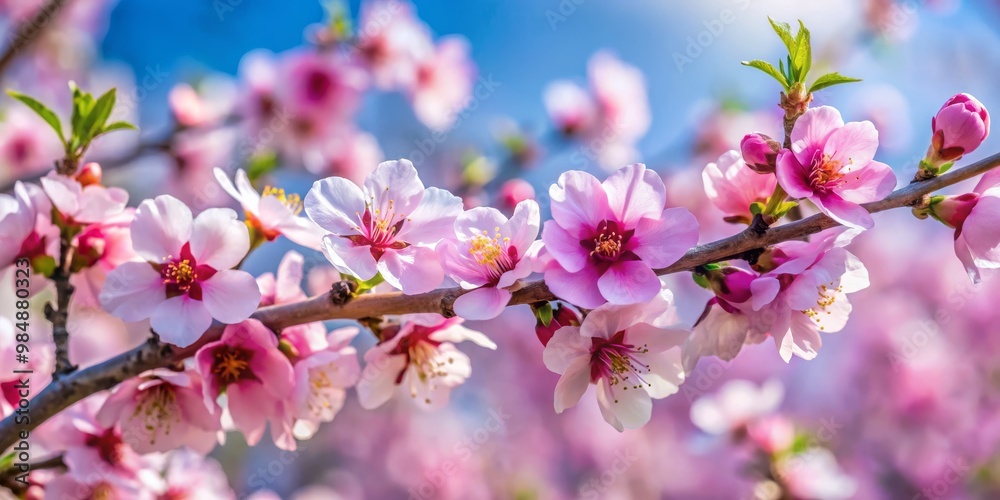 Delicate Peach Blossoms in Springtime, Close-Up, Blurred Background, Floral Photography, Spring, Nature, Flowers Delicate Peach Blossoms in Springtime, Close-Up, Blurred Background, Floral Photography, Spring, Nature, Flowers