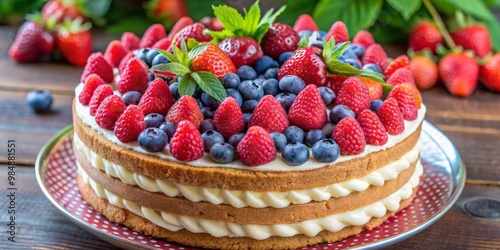 Layered Strawberry Blueberr...