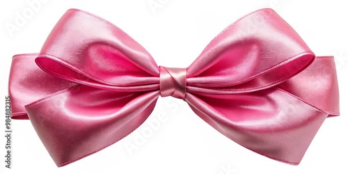 Pink Satin Bow Isolated on ...