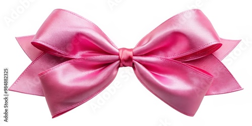 Pink Satin Bow Isolated on ...