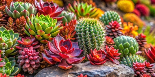 Succulent Garden with a Cac...