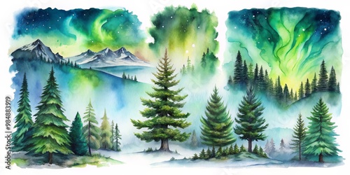 Watercolor Painting of a Fo...