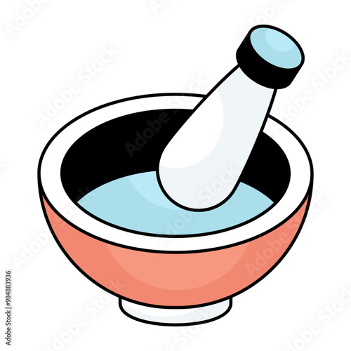 Modern design icon of pestle mortar