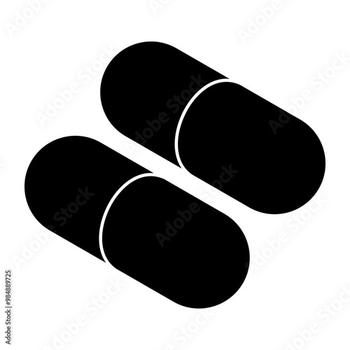 An editable design icon of capsules 
