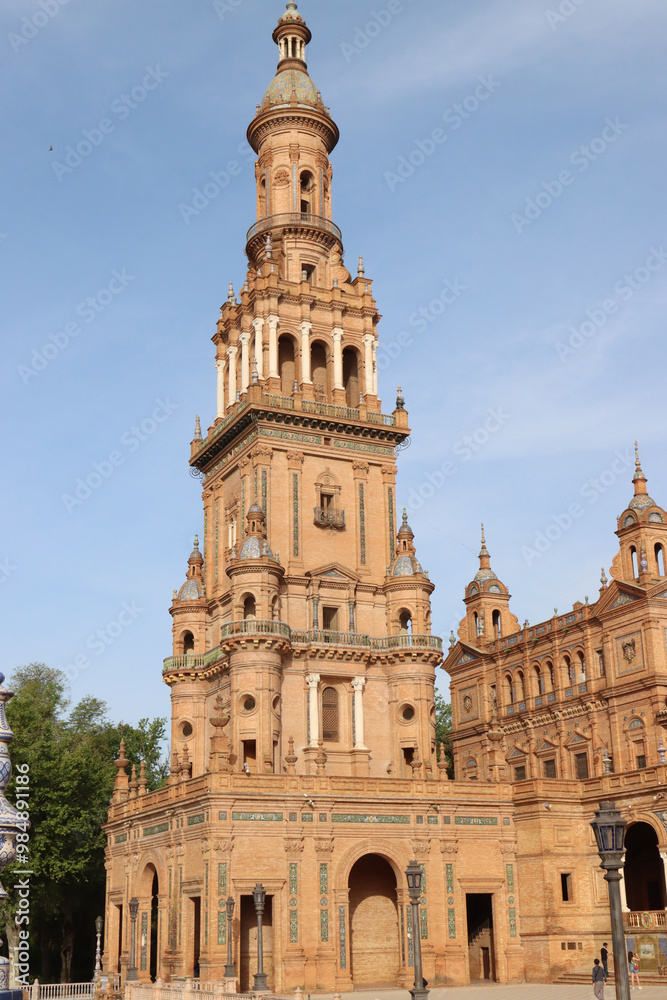 Plazia de España Seville Spain Tourist square, in the María Luisa park, in Seville,- Plazia de España Seville Spain Tourist square, in the María Luisa park, in Seville,-