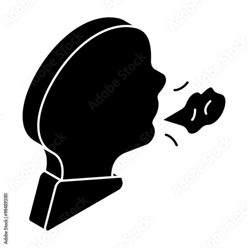 Premium download icon of cough 