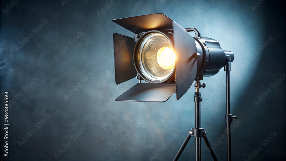Fototapeta premium A professional studio light with soft glow, perfect for photography and videography. sleek design and adjustable features enhance any creative setup