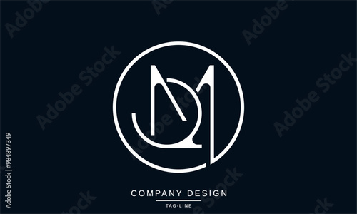 MQ, QM Abstract Letters Logo Monogram Design Font