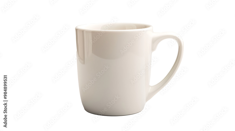 Ceramic coffee mug with a simple design, isolated on a white background Ceramic coffee mug with a simple design, isolated on a white background