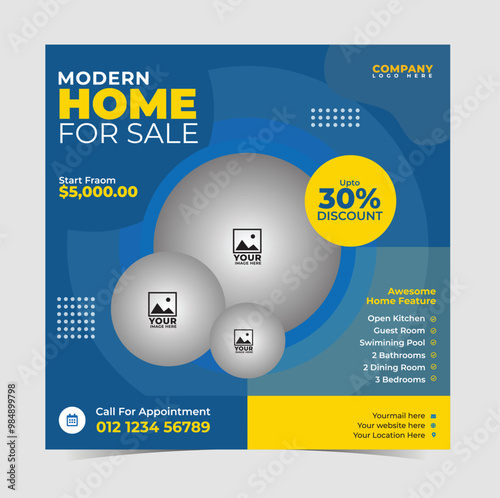 Real estate flayer design template