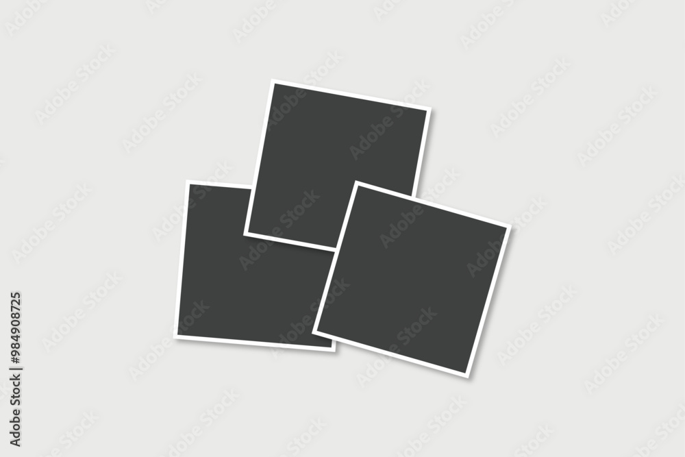 Blank photo frames Set solid Background