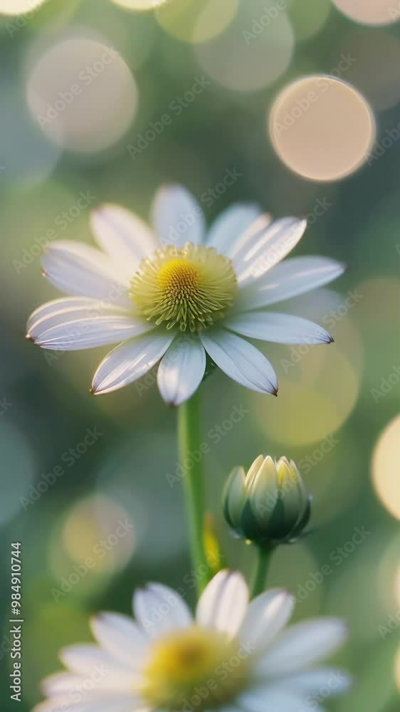 daisies in the garden, seamless looping
