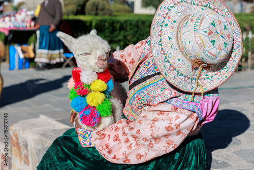 Maca handicrafts near the Colca Valley in Arequipa, Peru