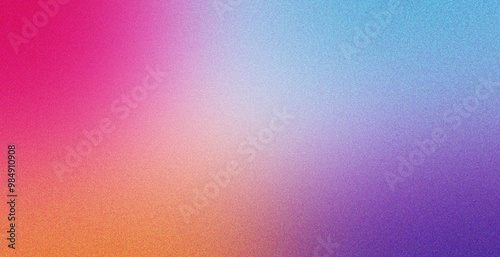 Teal orange red blue,Grainy gradient background retro noise texture summer banner poster backdrop design