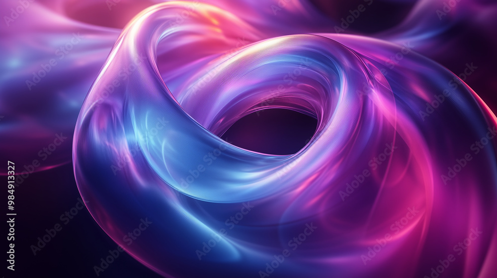 Colorful Swirling Abstract Pattern in Vibrant Hues of Pink and Blue With Soft Lighting Effects Colorful Swirling Abstract Pattern in Vibrant Hues of Pink and Blue With Soft Lighting Effects