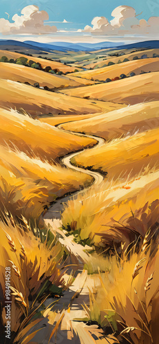 Prairie landscape, phone wallpaper, phone background